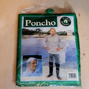 Vintage Rain Poncho Academy Broadway Hood Sealed Package New Unused 1992